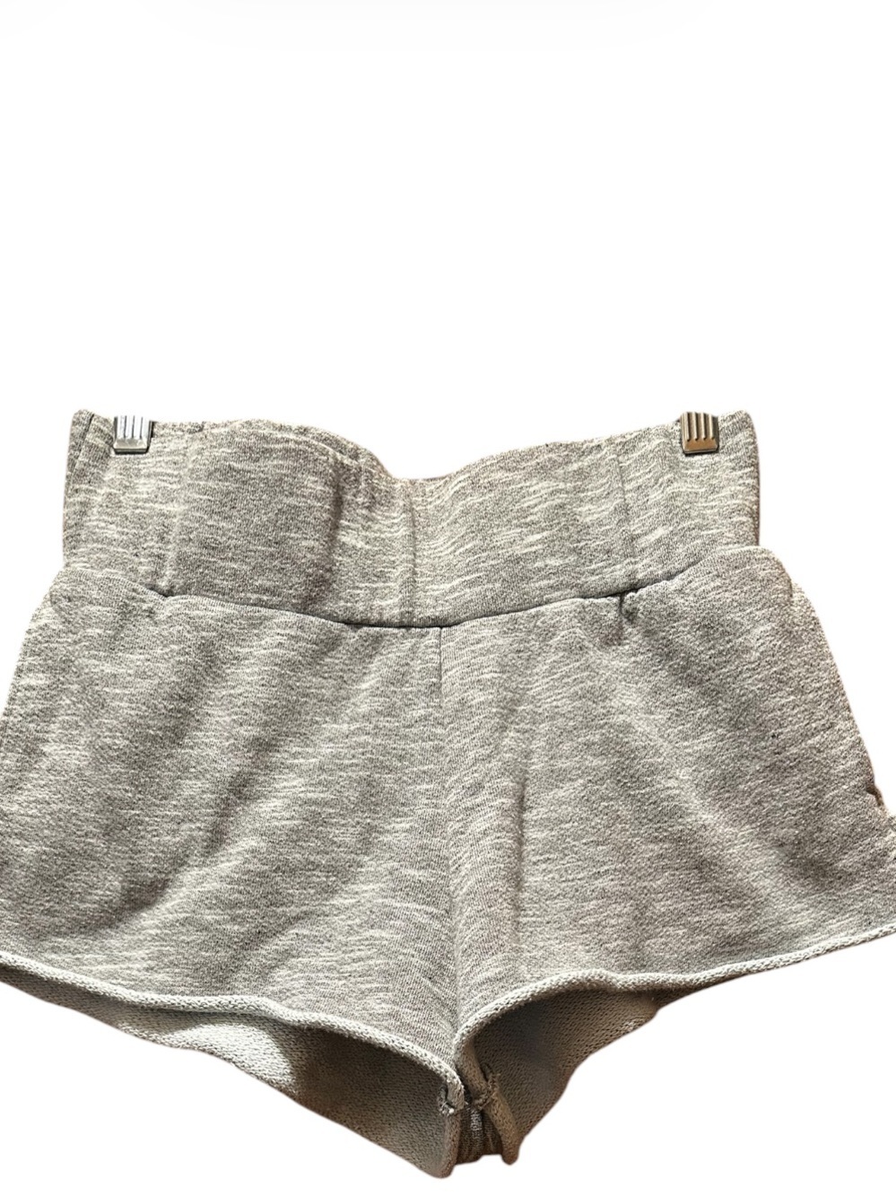 Intimately By Free People High-Waist Knit Lounge Shorts in Heather Gray